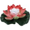 18cm LED Waterproof Floating Wishing Lotus Light Artificial Flower Floating Fake Lotus Plant Water Lily Micro Landscape Decor