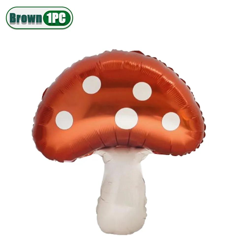 31x21 Inch Mushroom Foil Balloons Large Forest Theme Birthday Party Christmas Decoration Inflatable Mushroom Balloons Supplies