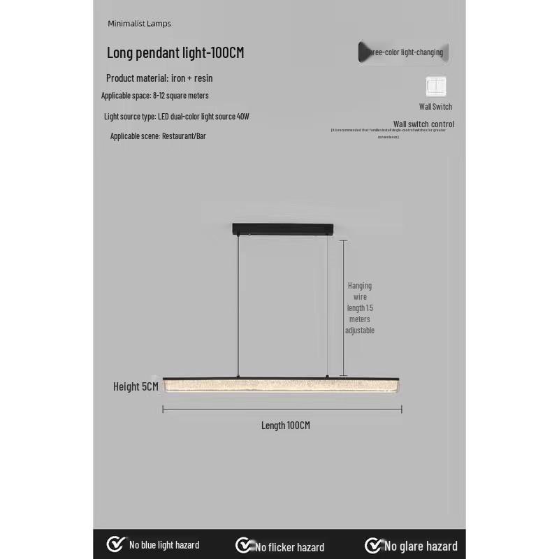 Luxury Italian Minimalist Resin Ceiling Chandelier for Living Room, Bedroom, or Restaurant