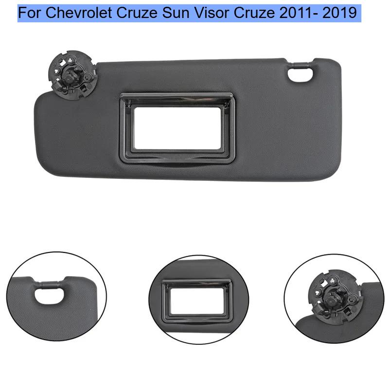 Black Sun Visor Pair for Chevrolet Cruze 2011 2012 2013 -, with Vanity Mirror, Replaces 95034256 95034253