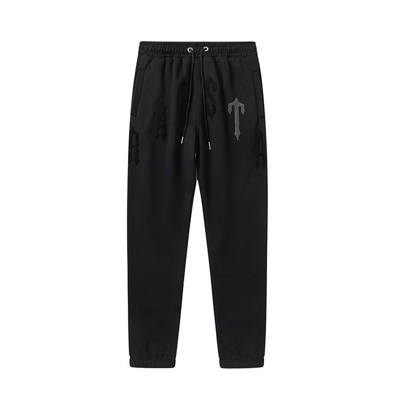 Mens Hooded Fleece-Lined Cotton Sweatshirt Jogger Set Hip Hop Streetwear Winter Casual Outfit