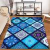 Mandala Pattern Carpet In Vibrant Blue Tones for Home Decoration Suitable for Use As an Anti-slip for Living Room Bedroom Sofas