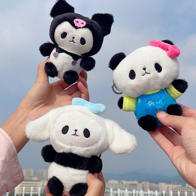 Cute Plush Keychain Adorable Panda Stuffed Toy For Students And Bags High Quality