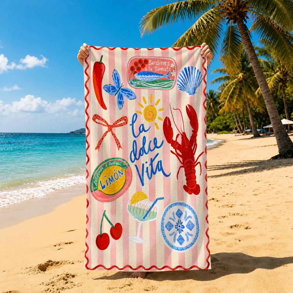 Art Summer Beach Towel Prints Towel Towel Soft Pool Gift For Travel Gym Shower Cool Camping Quick Dry Sports Large Beach Towel