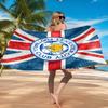 Fc Crest Design Printed Microfiber Beach Towel, Soft And Absorbent, Quick-Dry, Ideal for Summer Travel, Beach Essential, Swimming Pool