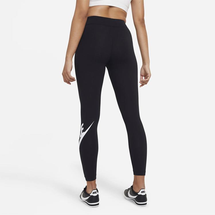 Nike High Waist Yoga Fitness Pants With Logo Print Women Bottoms Black CZ8529-010