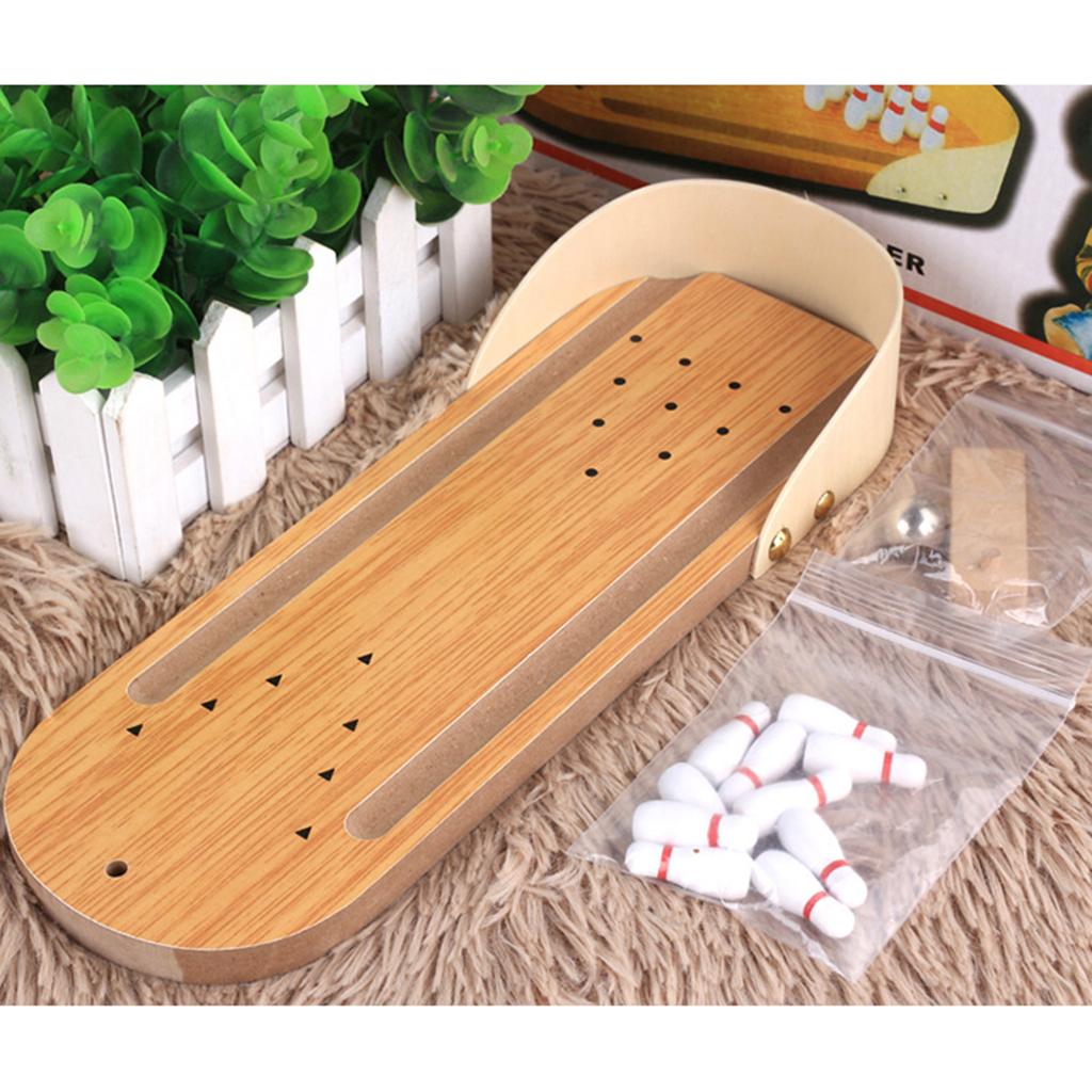 Desktop Bowling Spielzeug Heim Bowling Geschenk für Männer Erwachsene Kind Teenager Junge Mini Bowling Spielset Holz Tischplatte Bowling Spiel