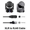 Poyiccot XLR DMX Cable, Short, 30cm, XLR To RJ45 Cable, DMX 3-Pin XLR Male To RJ45 Male Cable with XLR Connector, RJ45 To 3-Pin XLR Adapter, CAT5 Exte