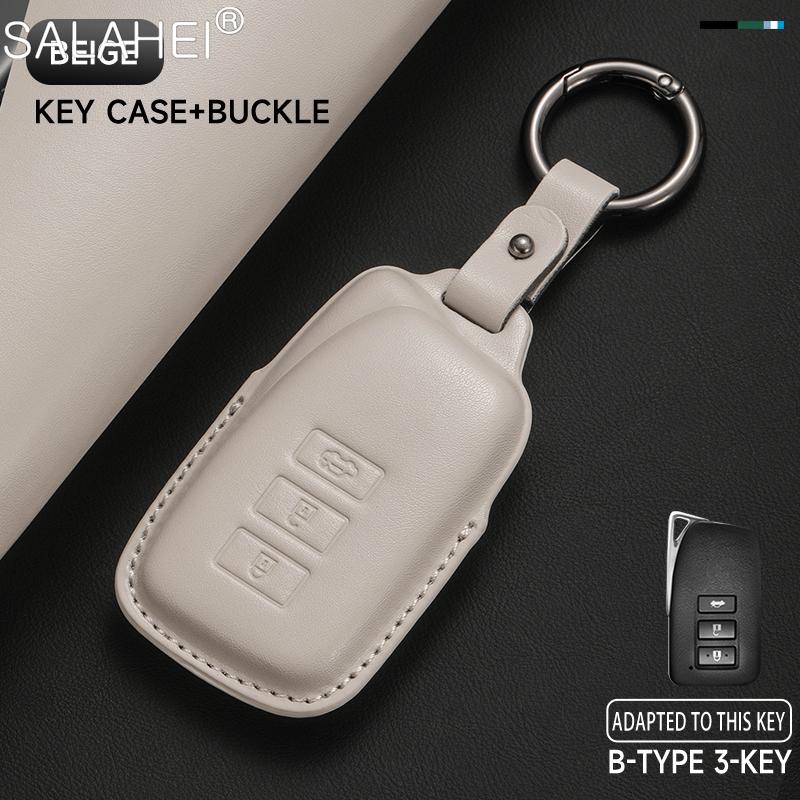 Leather Car Key Fob Cover Case Shell For Lexus Nx Is Rx Es Gx Lx Ls Ux Gs 200 260 300 350 Nx200 Nx300 Rx350 Es300 Auto Accessory