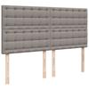 Box Spring Bed with Mattress Taupe 200x200 cm Fabric