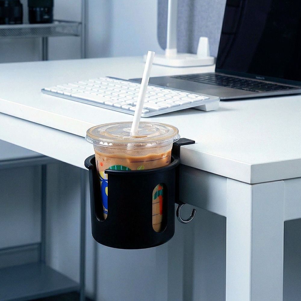 Metal Desktop Mug Rack 2 in 1 Mug Floating Shelves Space Saving Table Cup Storage Holder Desk