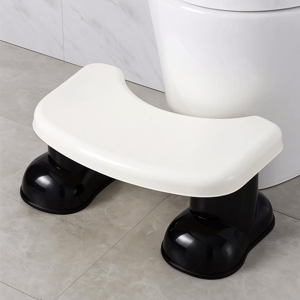 Sturdy Toilet Stool Plastic Poop Stool Comfortable Anti-Slip Seat Stool  Elderly