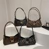 Lässiger Leopardenmuster-Winter-Neue Mode Einfache Nische Achselhöhlen-Schleife Ein-Schulter-Umhängetasche Damen-Tasche
