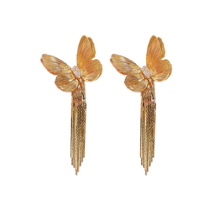 Butterfly Earrings Are Fashionable, Cold, Wind Drop Earrings, Temperament, Light Luxury, High-End Earrings