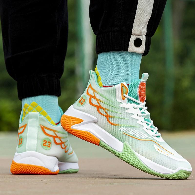 Męskie buty lodowy jedwab siateczka oddychające lekkie buty koszykarskie młodzieżowe z wysoką cholewką buty do biegania z miękką podeszwą buty sportowe casualowe