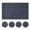 Tapis de table à motif triangulaire tacheté, tapis de table en cuir PVC, imperméable, résistant à l'huile et anti-brûlure, isolation thermique pour café et plats occidentaux, tapis de table épaissi
