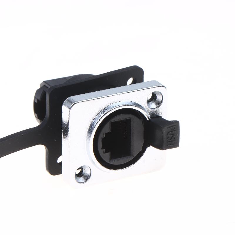 NE8FDE NE8FDP RJ45 Panel Mount D Type Connector 8P8C 1Pcs Ethernet Adapter for Telecom Network Maintenance Work