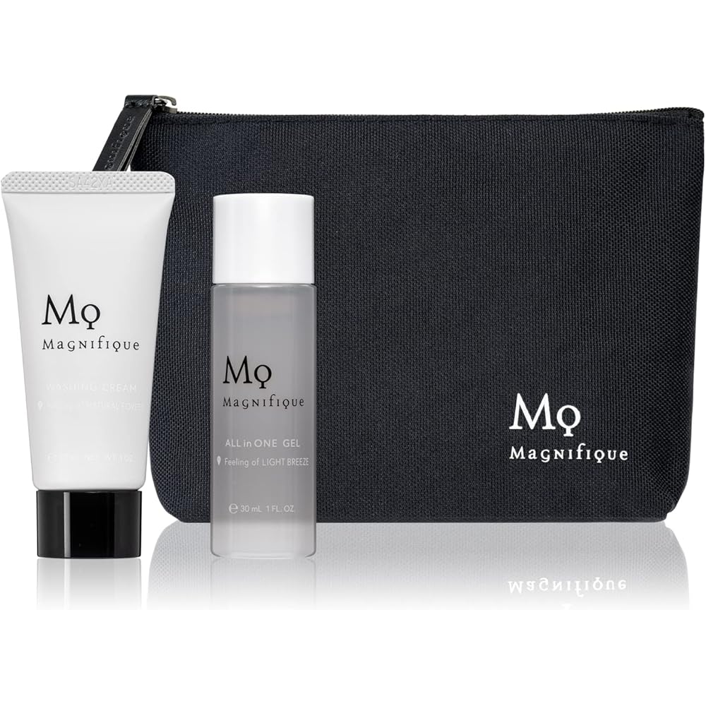 Kose Manifique Men s Skincare Trial Set Cleanser 30g All-in-One Gel 30ml with Pouch