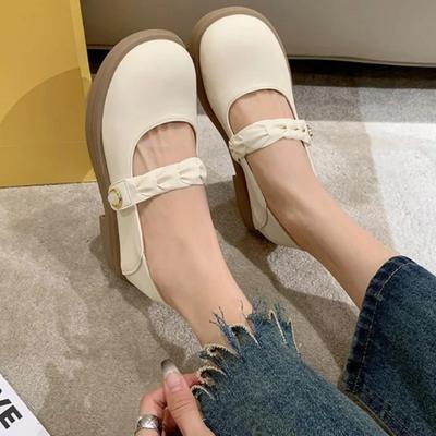 Scarpe Décolleté da Donna Punta Tonda Piattaforma Mary Jane per Donne Stile Giapponese Lolita con Tacchi Medi Antiscivolo in Saldo Coreane