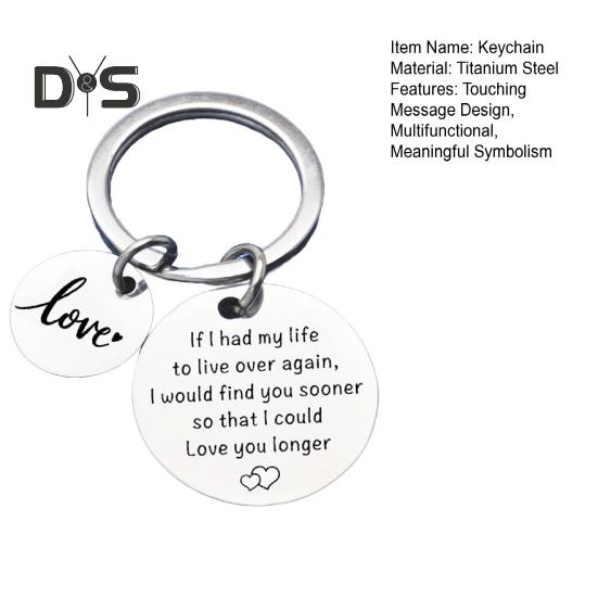 Mom Keychain Round Ring Faux Pearl Dangle Keyring "No Matter How Old I Get I Always Need You Mom" Keychain Mother Day Gift