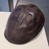 Autumn and winter new British retro suede beret, very wide and stylish, versatile women's face is small, adjustable painter hat