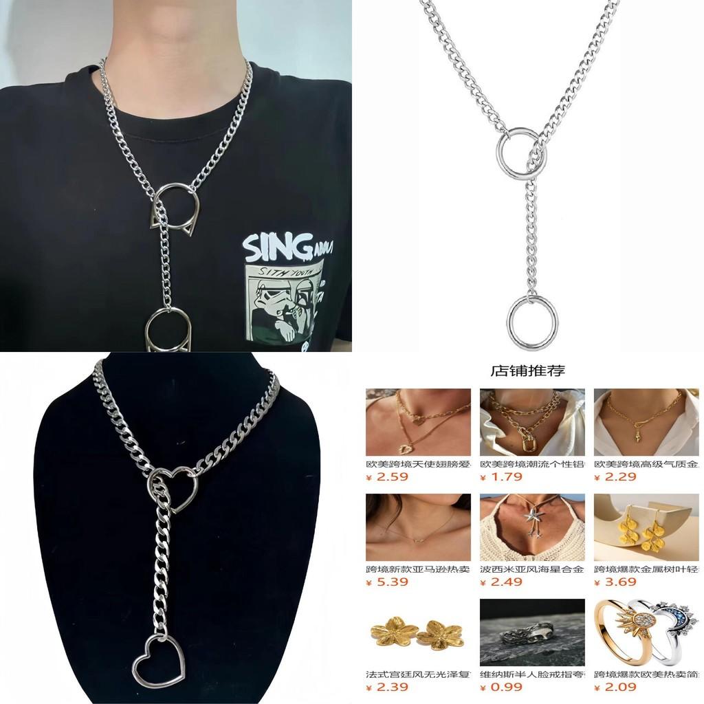 Retro Stylish Heart Pendant Necklace With Geometric Design Perfect For Couples Gift