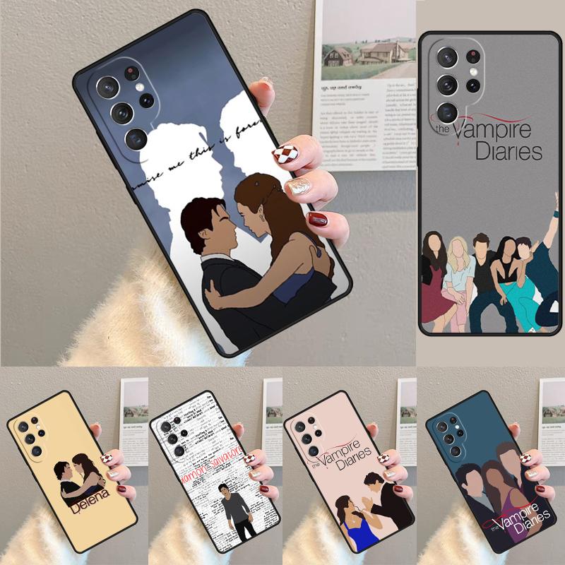 Damon Elena The Vampire Diaries Phone Case for Samsung Galaxy note 10 pro S26 Ultra S23 S24 FE S25 S21 S22 PLUS shockproof Cove