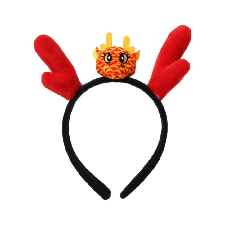 Plush Loong Headband Cute Dragon Headwear Costume Accessory for Parties