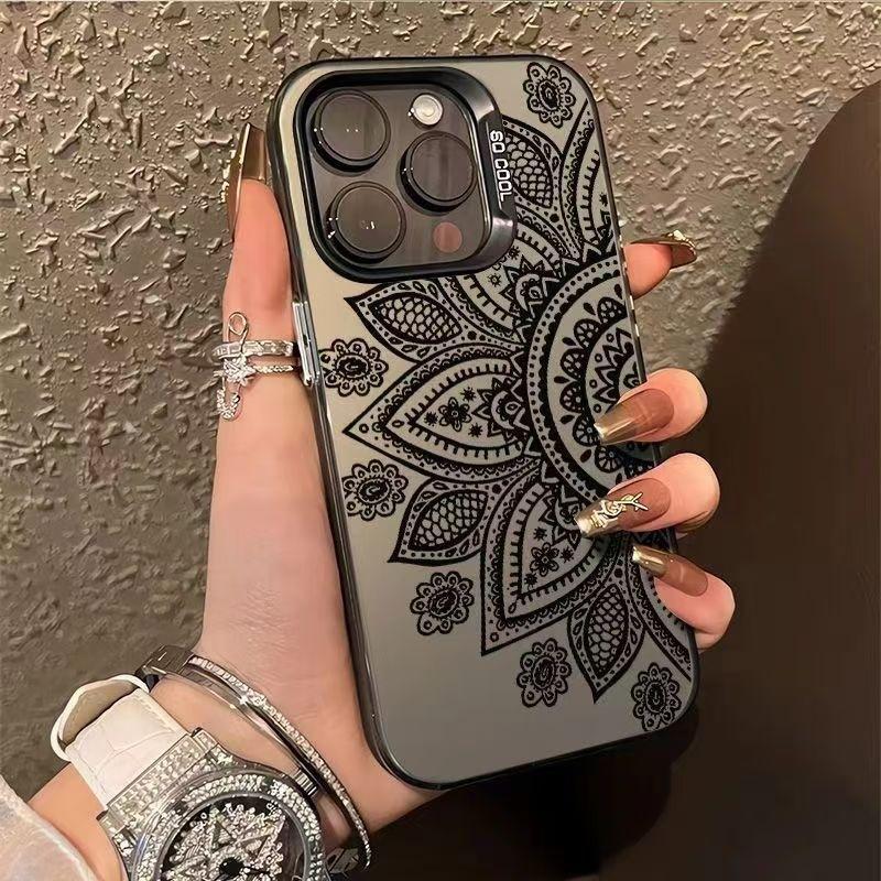 Premium pattern is suitable for Apple 15Pro mobile phone case, premium colored silver 14/13/12/11 luxury XR high value
