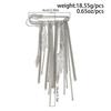 Multi-Functional Lady Chain Tassel Brooches Irregular Handmade Vintage Metal Tassel Brooch Trendy Elegant Beaded Chain Pin