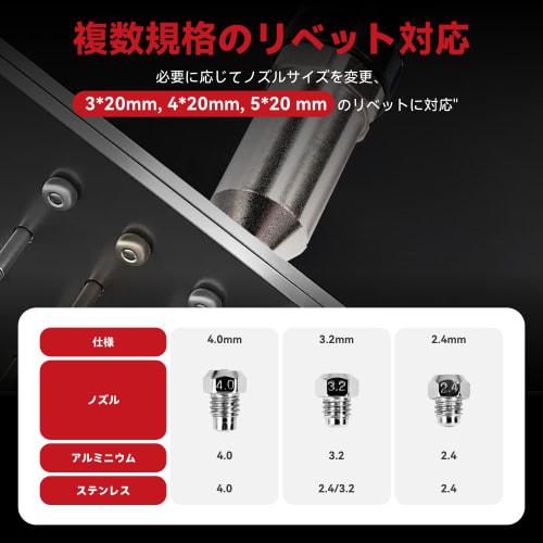 ONEVAN Rechargeable Electric Rivet Gun, 2.4-5.0mm, Compatible with 18V Makita Batteries, Lightweight Hand Riveter, Rivet Tool, Compatible with Makita