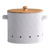 User Friendly Potato Onion Garlic Storage Bins with Bamboos Lids for Countertop Use In Restaurants and Homes
