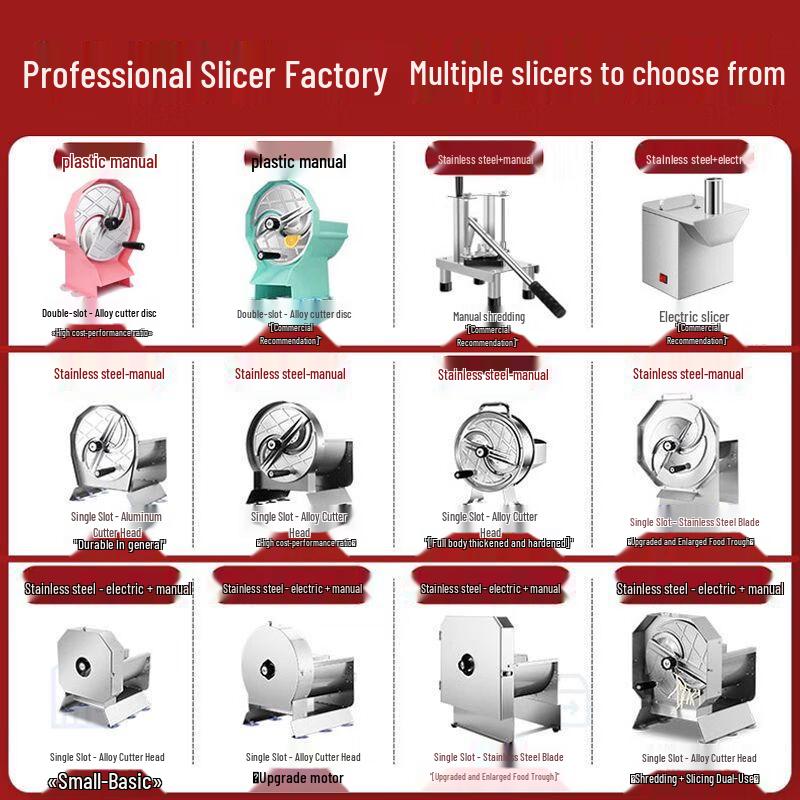 Commercial Multi-functional Stainless Steel Food Slicer