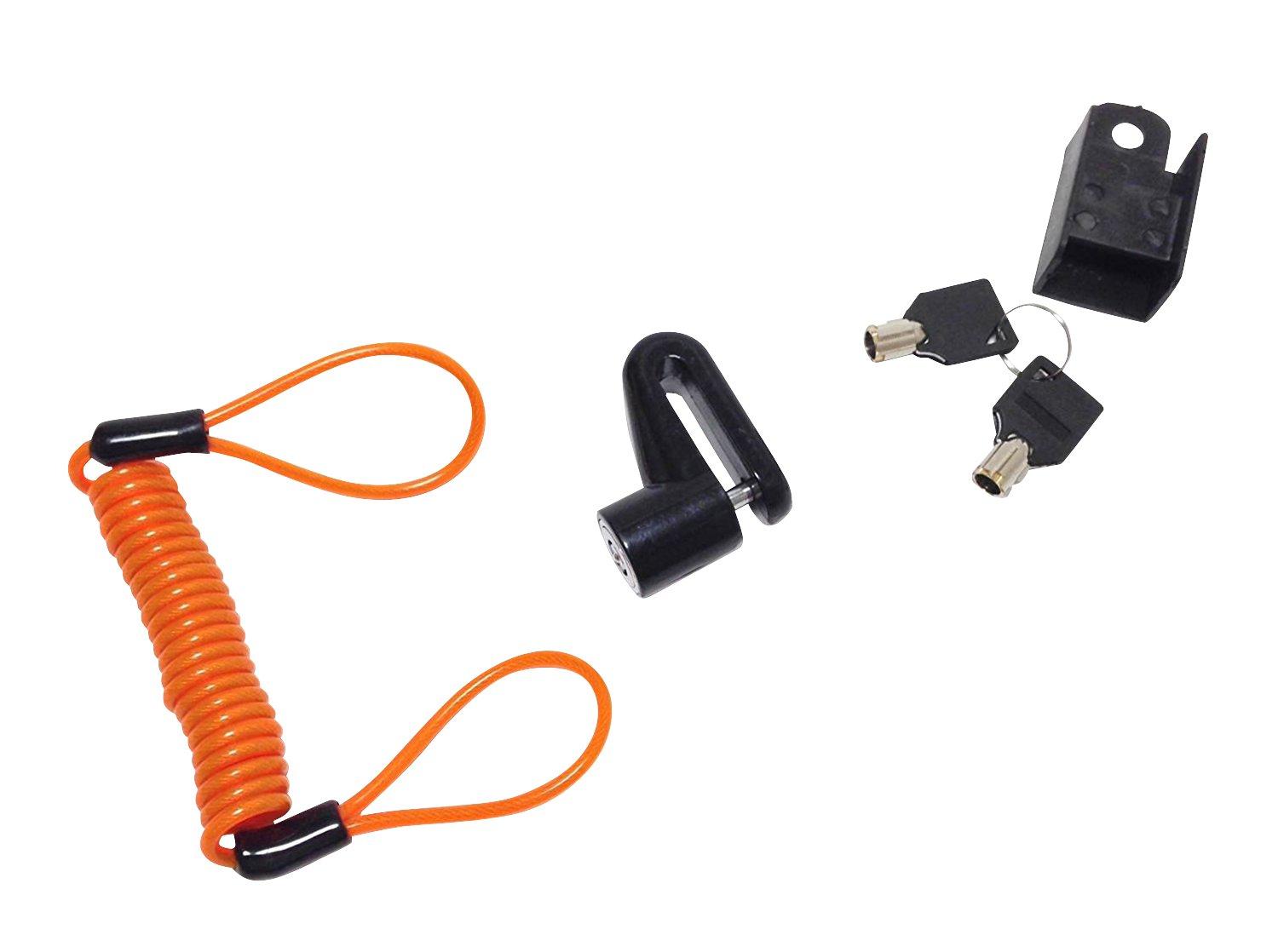 

nakira 3-Piece Set Universal Disc Lock Coil Wire Lock Holder Reminder 301 (Black) чёрный