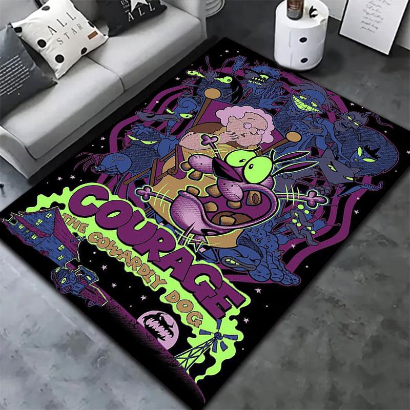Courage the Cowardly Dog Carpet Rug for Living Room Bedroom Home Sofa Decoration,Kids play Non-slip Floor Mat