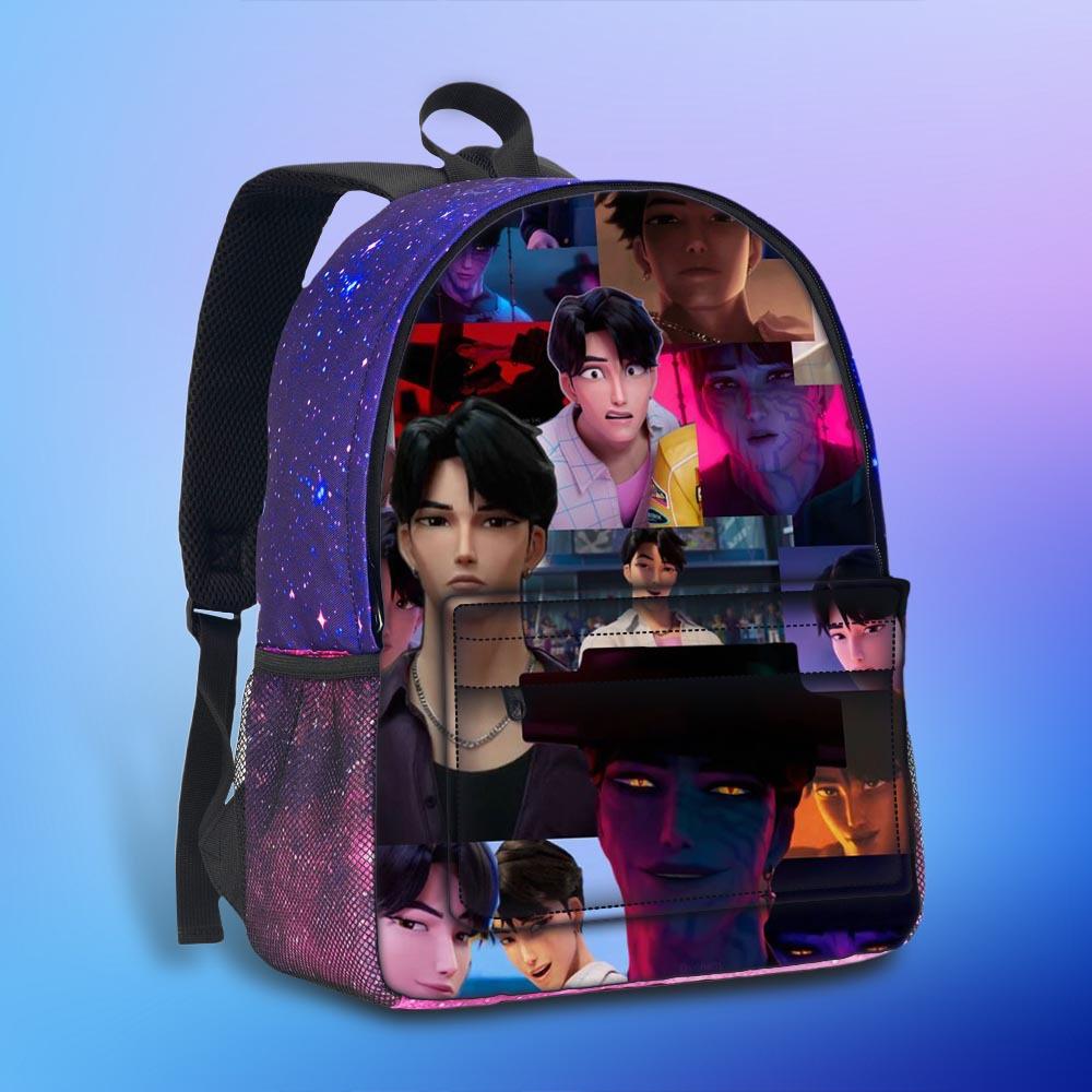 New Hunterx Kpop Starry Sky Backpack for Elementary and Middle School Students (Witch Hunter Girls Anime Cartoon Starry Sky Backpack) 6276 CLE