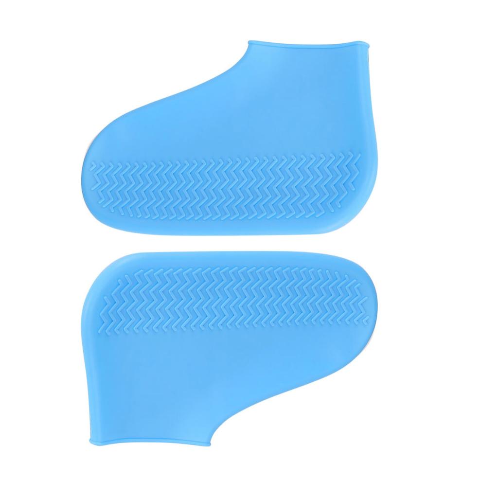 Silicone Waterproof Shoes Cover Outdoor Activity Reusable Non slip Shoes Protector Blue(Blue M)