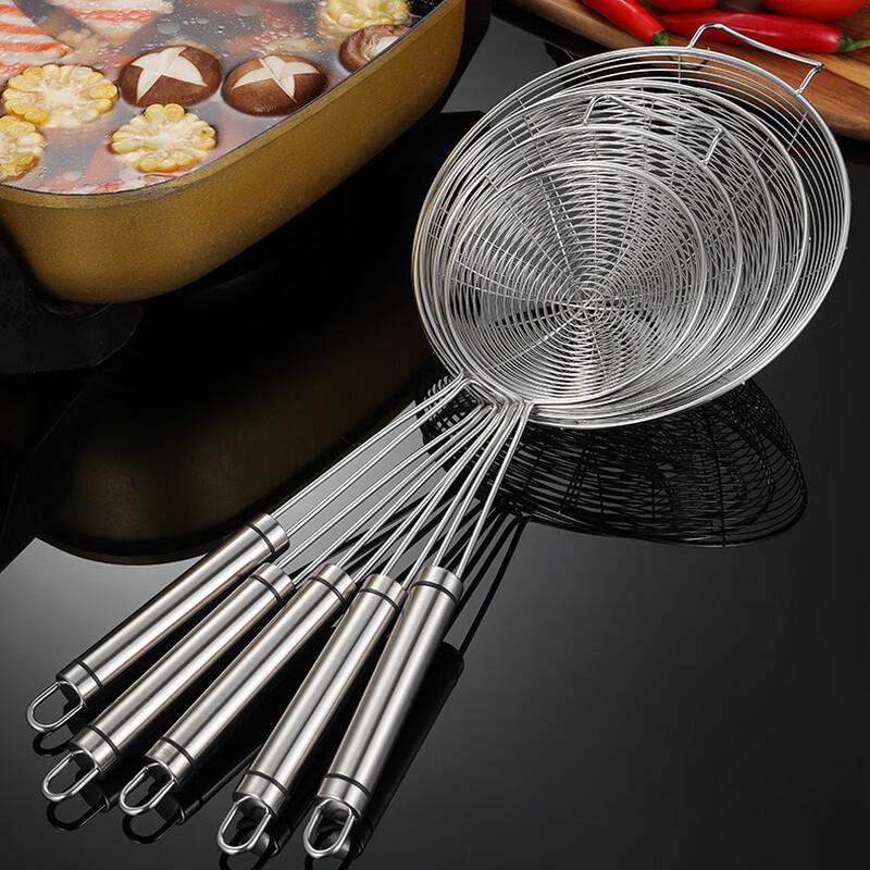 ZISIZ Round Handle Kitchen Skimmer with Hook