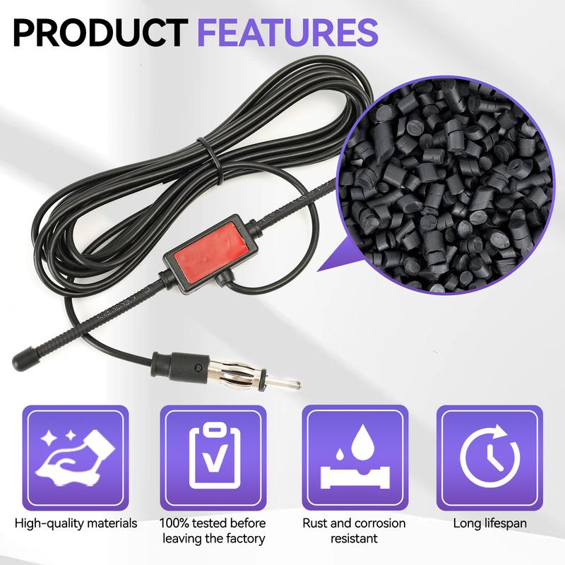 For Universal Car Glass Mount Antenna FM AM Radio Stereo Signal Booster Replacement Parts Auto Aerial Vehicle Accessories