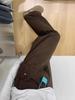 Women's Retro Coffee Curved Leg High-Waist Wide-Leg Jeans - Loose Fit, Slimming, Versatile, Perfect for Spring & Autumn