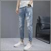 Men's Korean Slim-Fit Skinny Jeans - Trendy Casual Style for Spring and Autumn