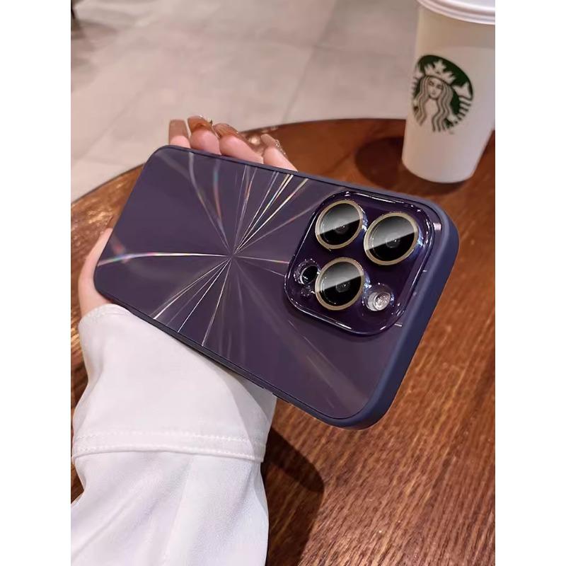 

Colorful Aurora Apple 16PROMAX Mobile Phone Case Suitable for IPhone15 Laser CD Pattern Matte Full Inclusive Protection Case iPhone12pro