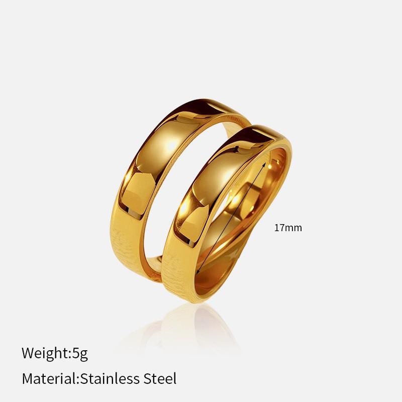 European and American retro niche ins stainless steel ring temperament light luxury embossing irregular closed titanium steel ring