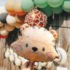 6pcs Cartoon Matte Animal Aluminum Film Balloon Tiger Lion Elephant Giraffe Balloon Forest Theme Party Birthday Party Decoration