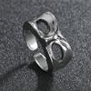 1 STuks Punk Vintage Zwart Grote Open Kruis Ring Voor Vrouwen Feest Sieraden Mannen Trendy Gotisch Goud Zilver Kleur Vinger Ringen Anillo