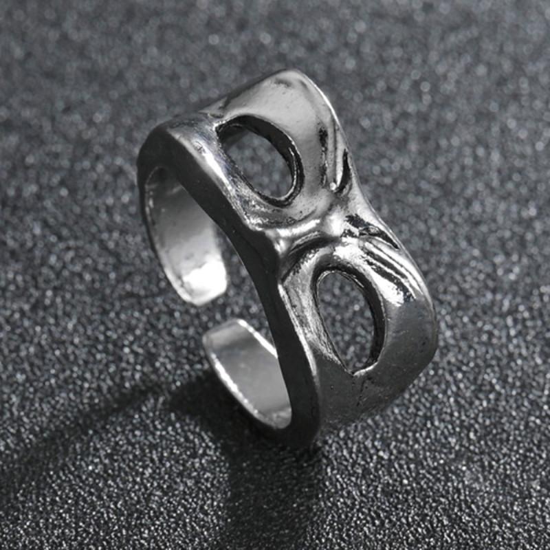 1 STuks Punk Vintage Zwart Grote Open Kruis Ring Voor Vrouwen Feest Sieraden Mannen Trendy Gotisch Goud Zilver Kleur Vinger Ringen Anillo
