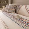 Bohemian Ethnic INS Style Backrest Towel Cover Cotton And Linen Sofa Cover Cushion Four Seasons Universal Anti-slip Sofa Cover