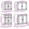 Cabinet with Shelf SKI 4 pcs Honey Brown Solid Pine Wood