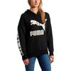 Puma Logo Pattern Hooded Long Sleeve Sweatshirt Women sweatshirt 578339-01