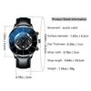 3pcs Men's Fashion Atmospheric Simple Trend Large Disc Business Quartz Watch High-end Luxury Blue Bracelet Two-Piece Set